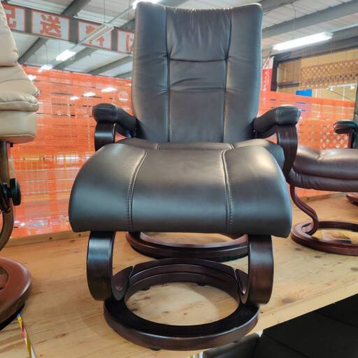 ヒモラ ゼロストレス リクライニングチェア&オットマン 本革 himollaヒモラ ゼロストレス リクライニングチェア&オットマン 本革