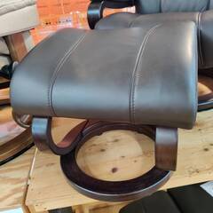 【愛品倶楽部柏店】himolla (ヒモラ) 本革オットマン付ゼロストレスチェア 7452の画像