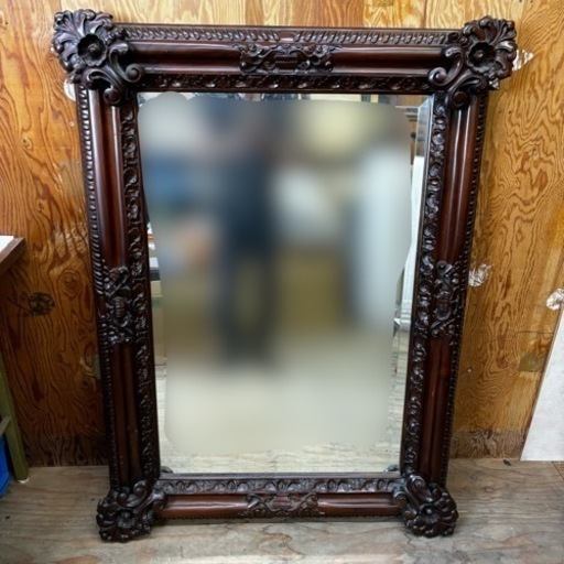 s0820602 鏡 姿見 ミラー アンティーク インテリア 家財 ウォールミラー アンティーク調 ディスプレイ 大型 リビング 現状品 中古品