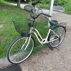自転車 26インチ　軽快車　アイボリー　2023.4月購入