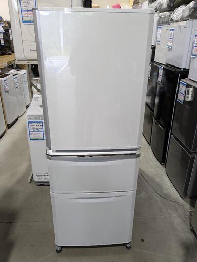 MITSUBISHI 335L 3ドア冷凍冷蔵庫 MR-C34D-W 2018年製