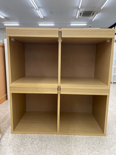 ★ジモティ割あり★  ディスプレイラック ナチュラル H85×D45×W80 クリーニング済み TJ8073