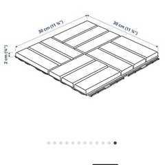 【お譲り先決定】IKEAウッドデッキ70枚の画像