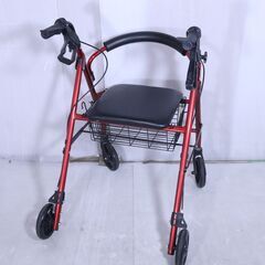 ◆ シルバーカー　高齢歩行器4ホイールウォーカー折りたたみポータ...