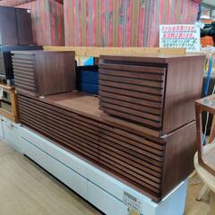 【愛品倶楽部柏店】IDC大塚家具販売 ワイドTVボード3点SET ウォールナット材使用 リヴァー