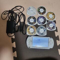 PSP  -1000ホワイト  ソフト8個付　動作確認済み