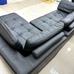 桐生店【現状品】j8-30 L字ソファ ブラックの画像