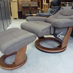 NITORI オットマン付き パーソナルチェア RALPH2 DBR 幅83cm ダーク