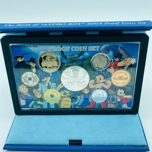 a0820603 鉄腕アトム 誕生記念 2003年 プルーフ貨幣セット SV925 銀 メダル プルーフ仕上げ 古銭 ギザあり コレクション 造幣局　未使用