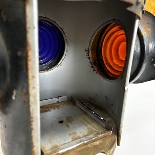 s0820606 鉄道 アンティーク 標識灯 手持ち型信号機 合図灯 灯器具 レトロ 昭和 転轍機 鉄道グッズ ランプ 現状品 中古品