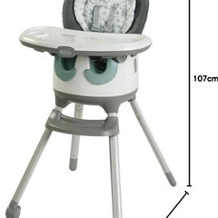 ベビー　ハイチェア　ローチェア　7段階　机付き　の画像
