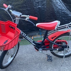 子供用 自転車 16インチ   ブラック＆レッド   