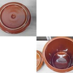 常滑焼 久松窯 切立 かめ 蓋付き 2号 漬物容器 陶磁器製 苫小牧西店の画像