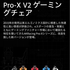 ゲーミングチェア　 Pro-X V2 ホワイト AKR-PRO-X/WHITE/V2
の画像