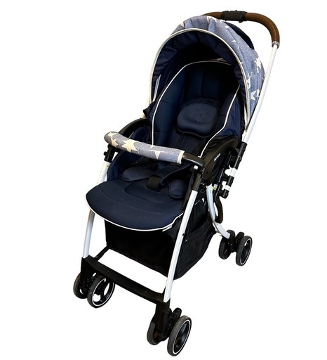 【美品】ベビーカー ラクーナクッション デニムスター 限定モデルアップリカ