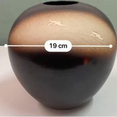 美品　花生 花瓶 京都 清水焼 たち吉 陶器　サイズ高さ約20cm 幅約19cm 花入 置物 骨董品 フラワーベース 花瓶 花器 壺 花生 の画像