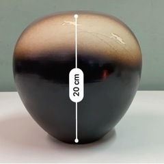 美品　花生 花瓶 京都 清水焼 たち吉 陶器　サイズ高さ約20cm 幅約19cm 花入 置物 骨董品 フラワーベース 花瓶 花器 壺 花生 の画像