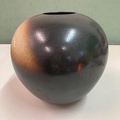 美品　花生 花瓶 京都 清水焼 たち吉 陶器　サイズ高さ約20cm 幅約19cm 花入 置物 骨董品 フラワーベース 花瓶 花器 壺 花生 の画像