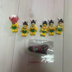 レゴ　LEGO　インディアン及び原住民12体　馬2頭　