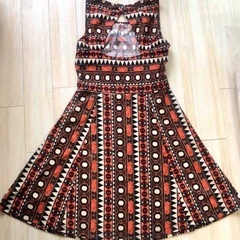H&M エスニック柄ノースリーブワンピースの画像