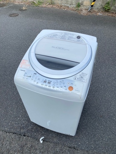 ☘️大阪市から阪南市まで配達設置無料東芝洗濯機8kg乾燥機付き保証有り