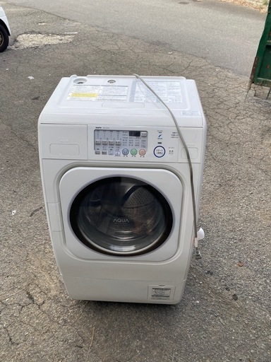 ☘️大阪市から阪南市まで配達設置無料アクアドラム洗濯機９kg乾燥機６kg保証有り