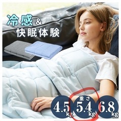 【お譲りします】ウェイトブランケット 夏用　冷感　5.4kgの画像