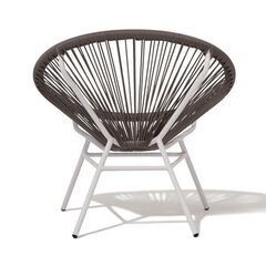 ★値下げしました★Francfranc ロータス パーソナルチェア グレー×ホワイトの画像