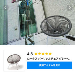 ★値下げしました★Francfranc ロータス パーソナルチェア グレー×ホワイトの画像