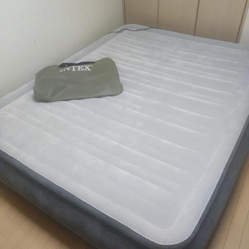 INTEX(インテックス) エアーベッド クィーンコンフォート ワイドダブルサイズ 電動式 203×152×46cm グレー 64413 [日本正規品]