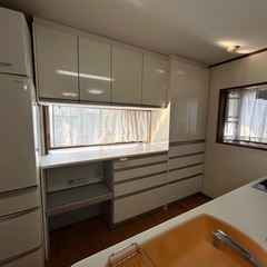 9月土日限定　カップボード　食器棚　幅2606×奥行450×高さ2400の画像
