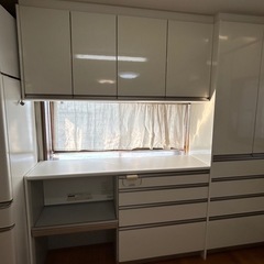 9月土日限定　カップボード　食器棚　幅2606×奥行450×高さ...