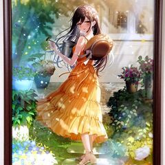 絵師100人展14　ミュシャ　光彩　複製原画【ノングレアガラス】の画像