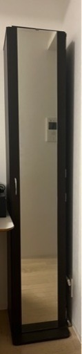 ミラー付きストッカー　鏡　収納棚