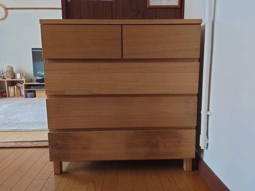 無印良品 オーク材 ワイドチェスト 廃盤品
