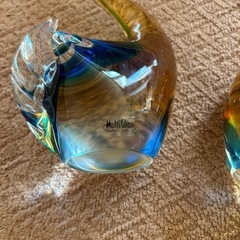 インテリア、ガラスのスワン置物(西野まで)の画像