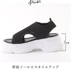 レディース　サンダル　ヒール　の画像