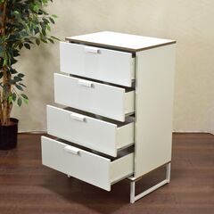 【9/10直販】≪yt1570ジ限-中≫ IKEA/イケア 収納チェスト TRYSIL/トリスィル/トライシル ホワイト系 幅60cm 奥行40cm 20358437 衣類収納/リビング収納/中古家具/宮城県仙台市 現状品 60706-04の画像