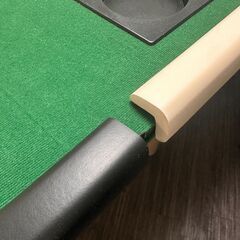 自作ポーカーテーブル 8人用 カップホルダー チップ付の画像