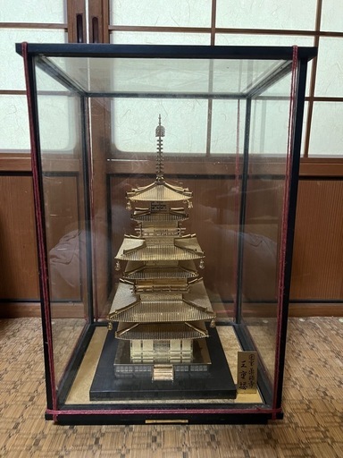 【GO-128】薬師寺 三重塔 模型 ガラスケース付