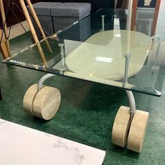 トラバーチン リビングテーブル 幅130cm 奥70cm 高さ70cm センターテーブル 札幌 東区 店頭引取り歓迎の画像