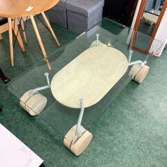 トラバーチン リビングテーブル 幅130cm 奥70cm 高さ70cm センターテーブル 札幌 東区 店頭引取り歓迎の画像