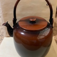 【GO-144】やかん 薬缶 水注 腰黒 口蓋 昭和レトロ 茶道具