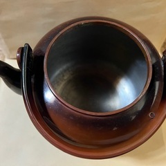 【GO-144】やかん 薬缶 水注 腰黒 口蓋 昭和レトロ 茶道具の画像