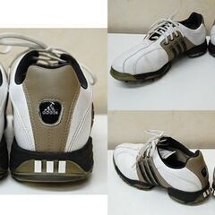 adidas golf ゴルフシューズ TOUR 360 25.0㎝ ホワイト系 白 スパイクモデル アディダス 札幌市 清田区 平岡の画像