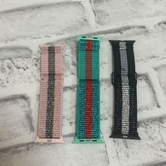 【3本入り】コンパチブル Apple Watch バンド ナイロン弾性ベルトの画像