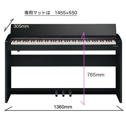 【取引終了】Roland 電子ピアノ　F-140Rブラック(2017年製)