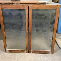 小窓A  木枠ガラス　2枚セット　中古品　サイズ ：高さ約70c...