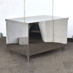 ≪zyt1584ジ≫ ステンレス製 キャビネット作業台 幅120cm 奥行75cm 現状品 ① 戸棚/店舗/設備/工作/DIY/ガレージ/中古厨房機器/宮城県仙台市 60714-03の画像