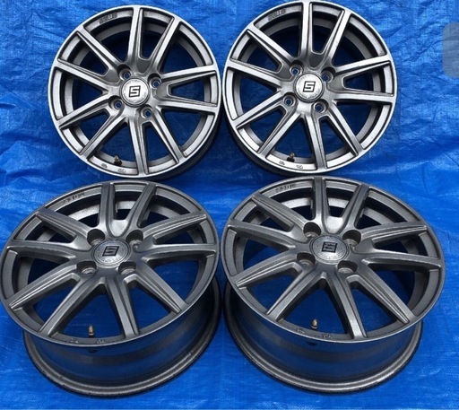 社外 アルミホイール 14×5.5J +43 14インチ PCD100/4H 4本